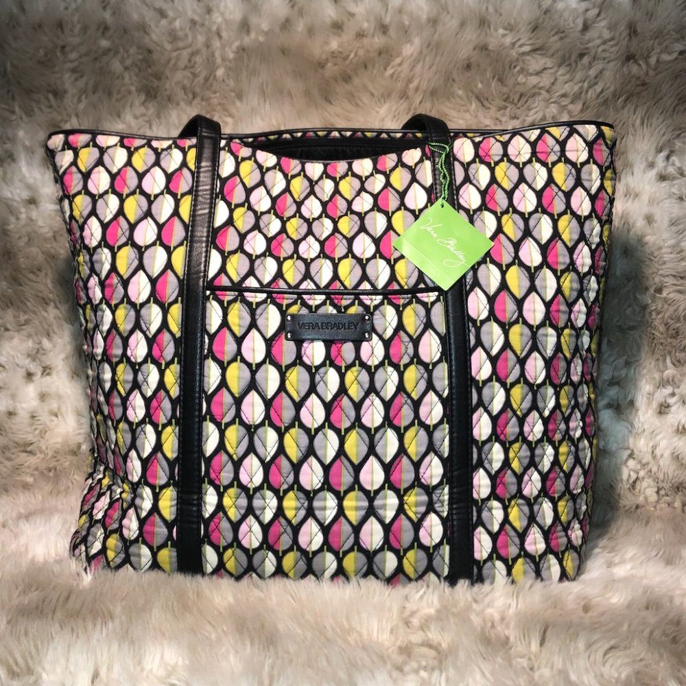 Vera Bradley Crosstown Tote Leaf Pattern Retired